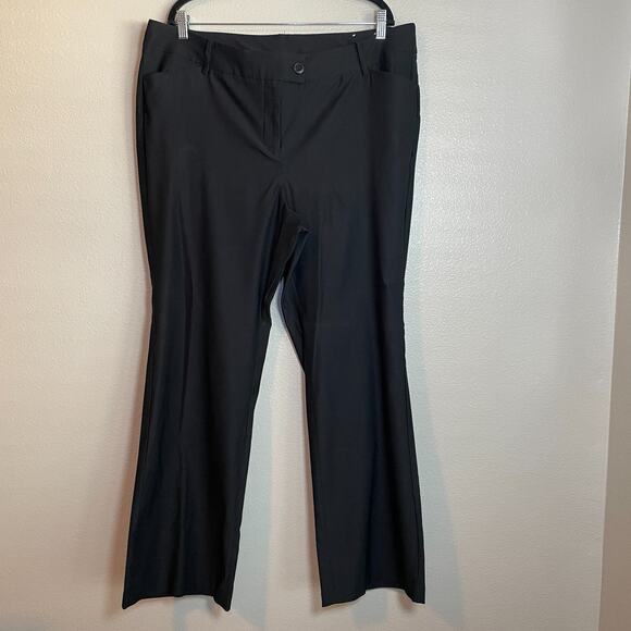 Lane Bryant Slacks Pants Size 18 Black Rayon Blend Pocket Zip Office Work Career - Picture 1 of 7